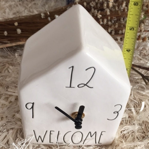 Rae Dunn Welcome clock - Picture 4 of 7